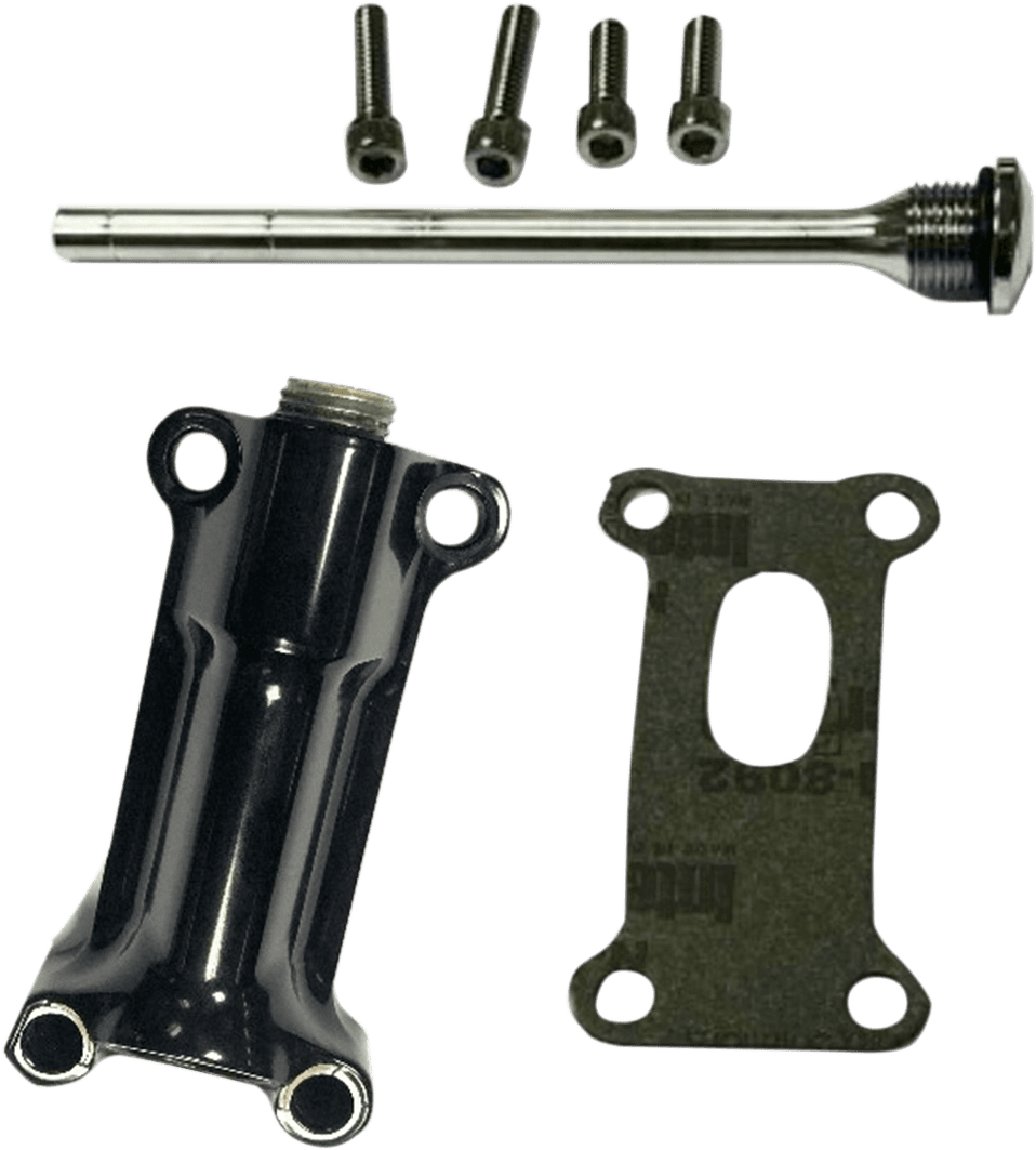 DRAG SPECIALTIES 0710-0256 Engine Oil Spout Kit - Black - 93'-98' Touring