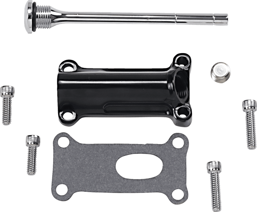 DRAG SPECIALTIES 0710-0257 Engine Oil Spout Kit - Black - 99'-01' Touring