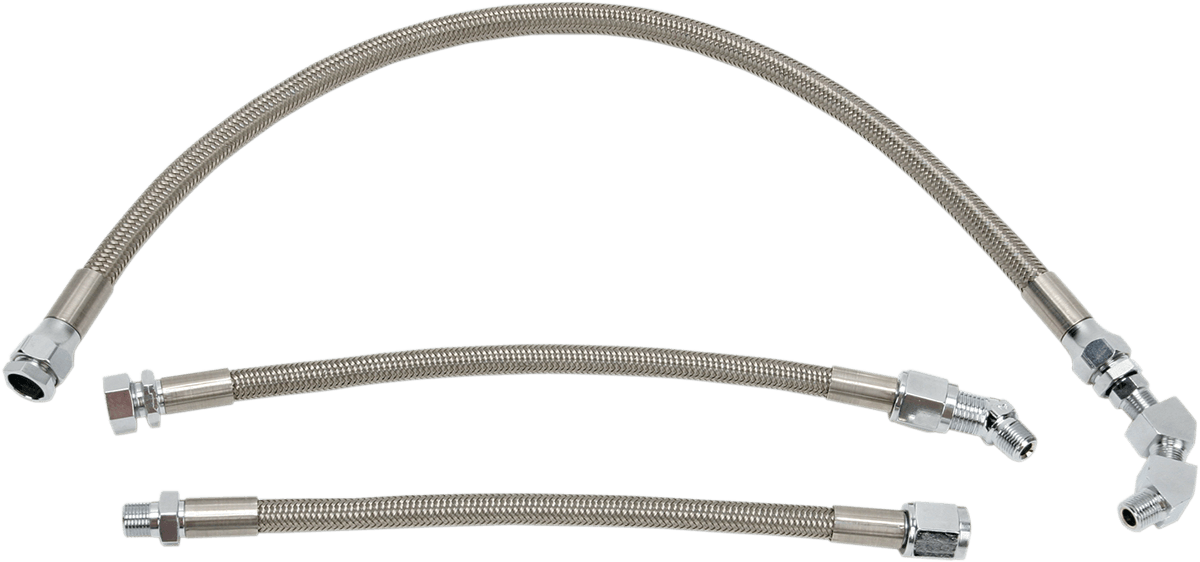 DRAG SPECIALTIES 0711-0041 Oil Line Kit - Stainless Steel - Sportster