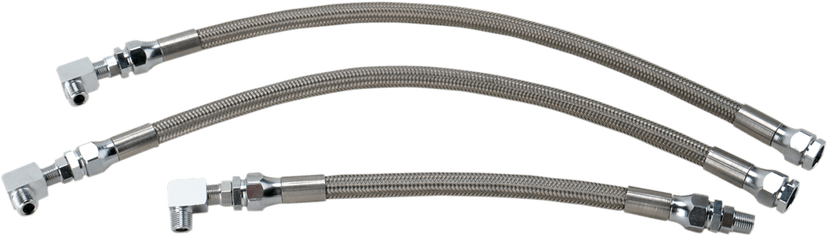 DRAG SPECIALTIES 0711-0042 Oil Line Kit - Stainless Steel - Dyna