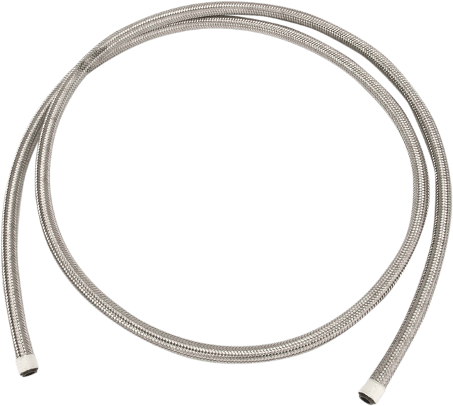 GOODRIDGE 0711-0098 Braided Fuel/Oil Hose - Stainless Steel - 3/8" - 25' — image 1 of 2