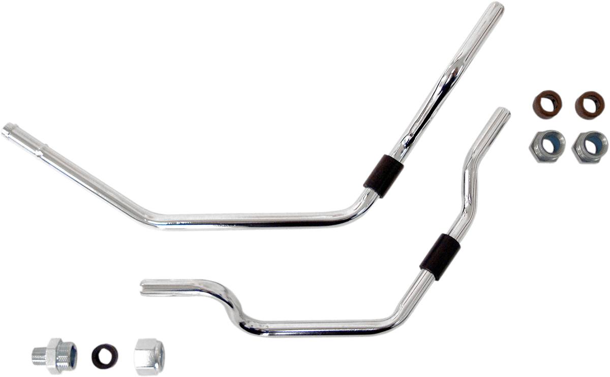 DRAG SPECIALTIES 0711-0222 Oil Filter Line Kit - Chrome - Softail