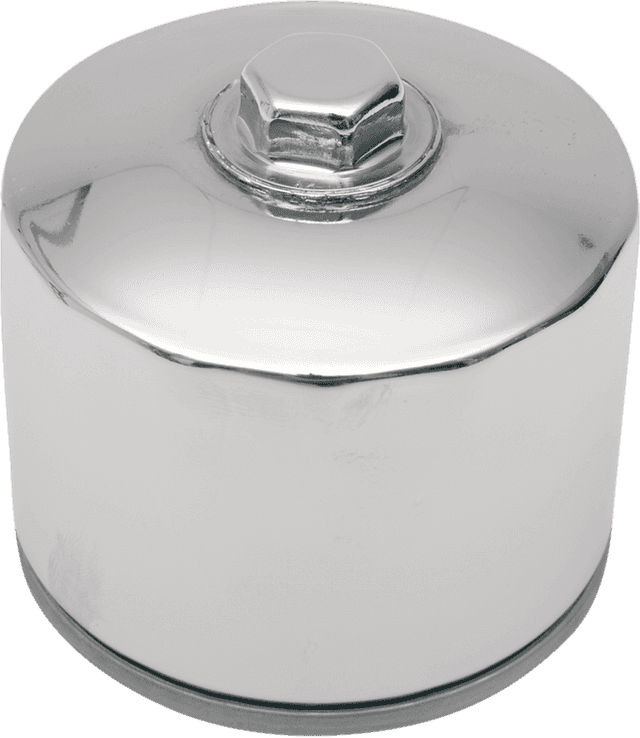 DRAG SPECIALTIES 0712-0006 Magnetic Ring Oil Filter with Nut - Chrome - 2-1/4"