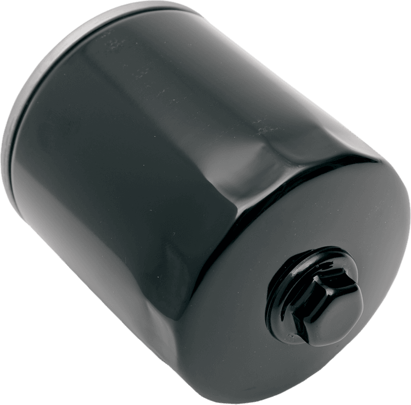 DRAG SPECIALTIES 0712-0021 Oil Filter with Nut - Black - Twin Cam/M8