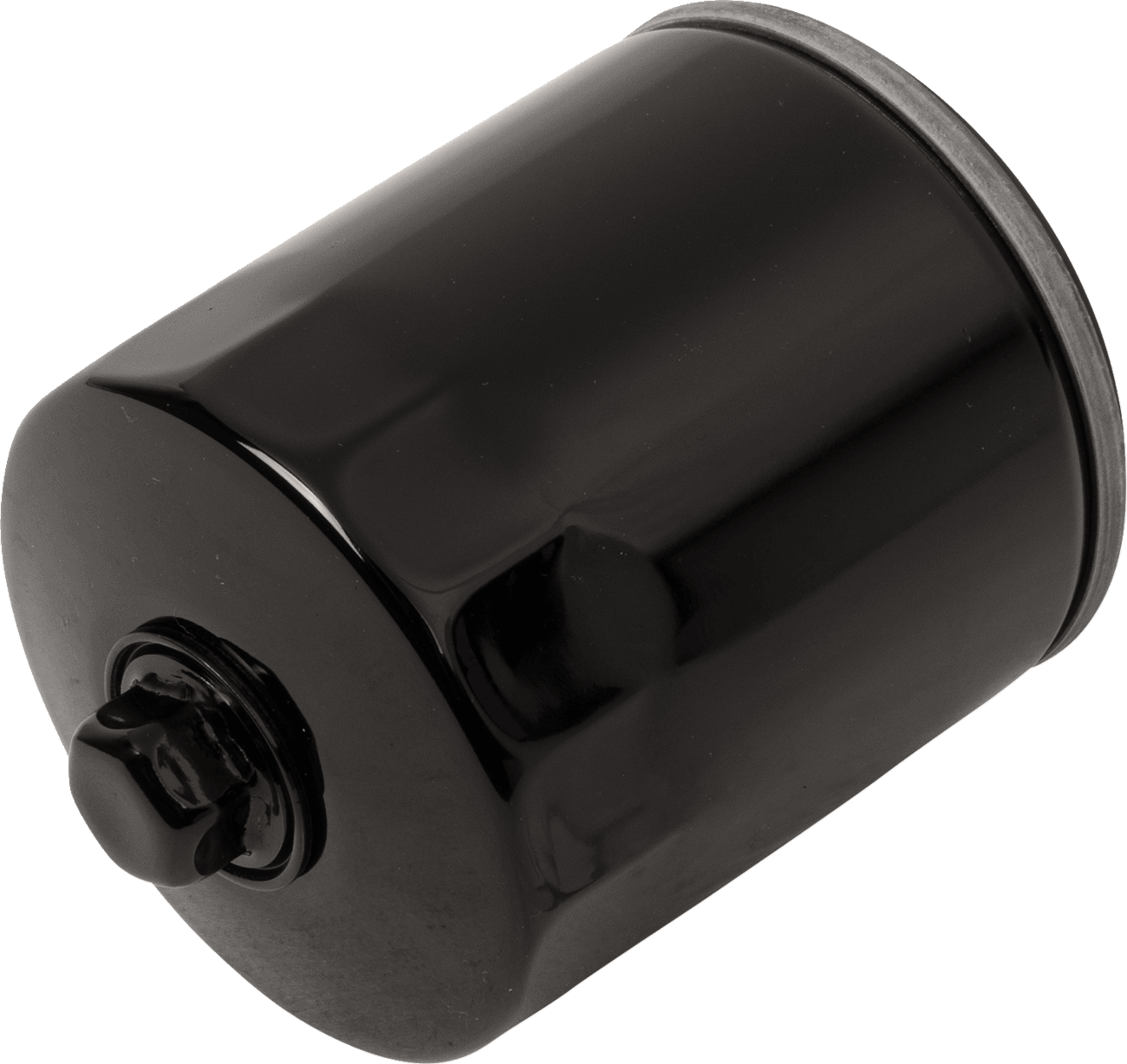 DRAG SPECIALTIES 0712-0022 Oil Filter with Nut - Black - V-Rod