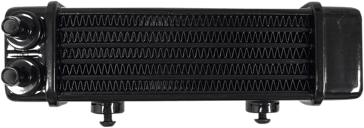 JAGG OIL COOLERS 0713-0207 Universal Oil Cooler - 6-Row - Gloss Black