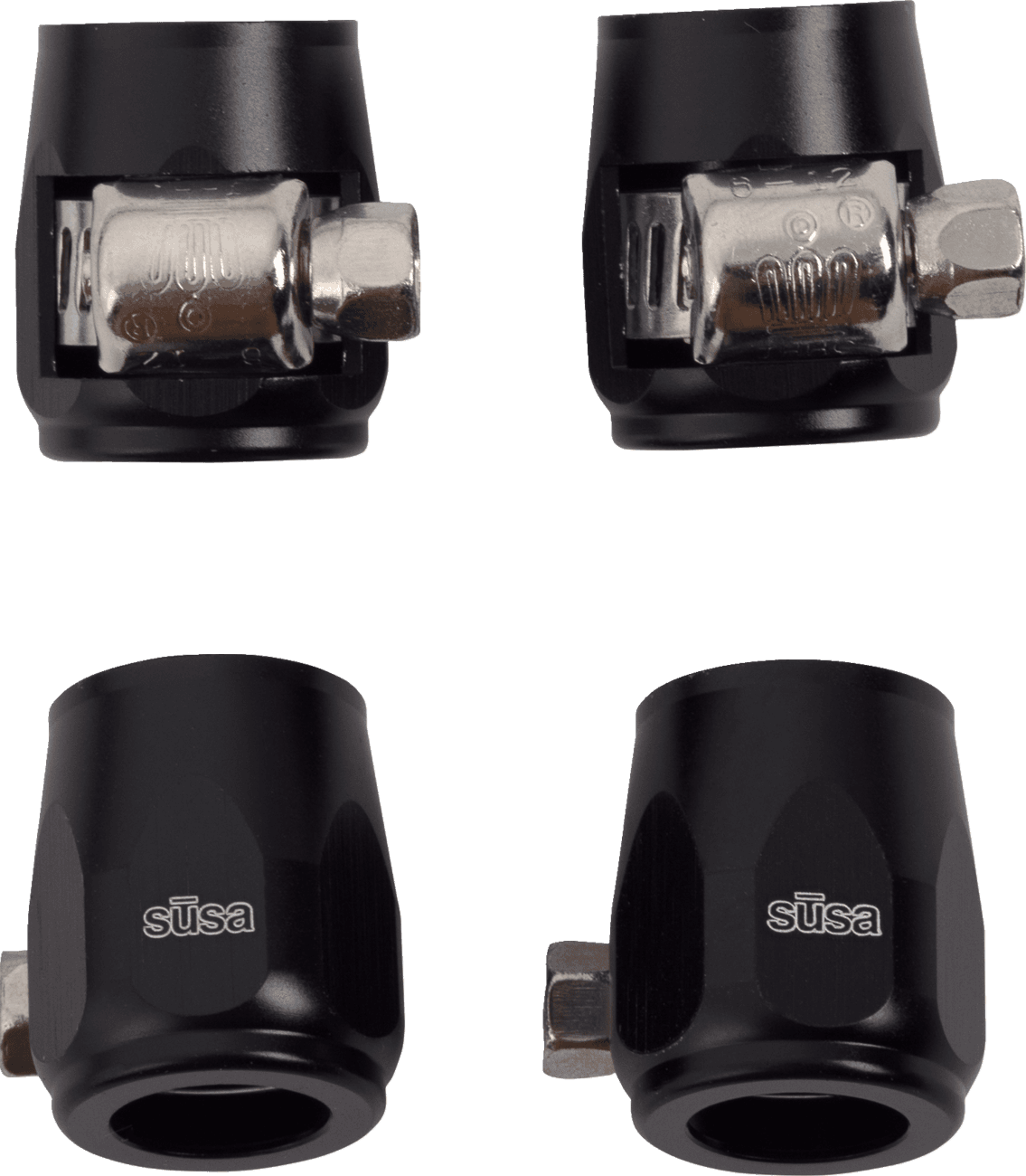 JAGG OIL COOLERS 0713-0232 Hose Finishers - Black - 4-Pack