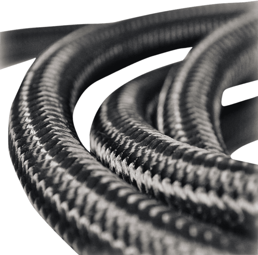 JAGG OIL COOLERS 0713-0241 Fiber Braided Hose - Black - 10'