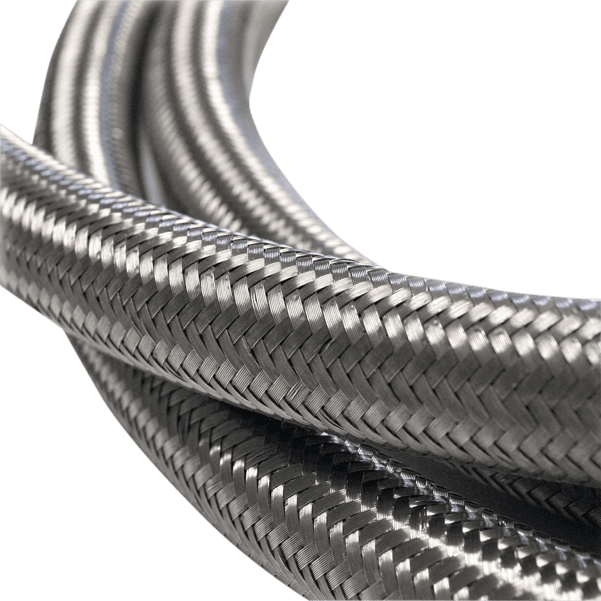 JAGG OIL COOLERS 0713-0242 Fiber Braided Hose - Stainless Steel - 10'