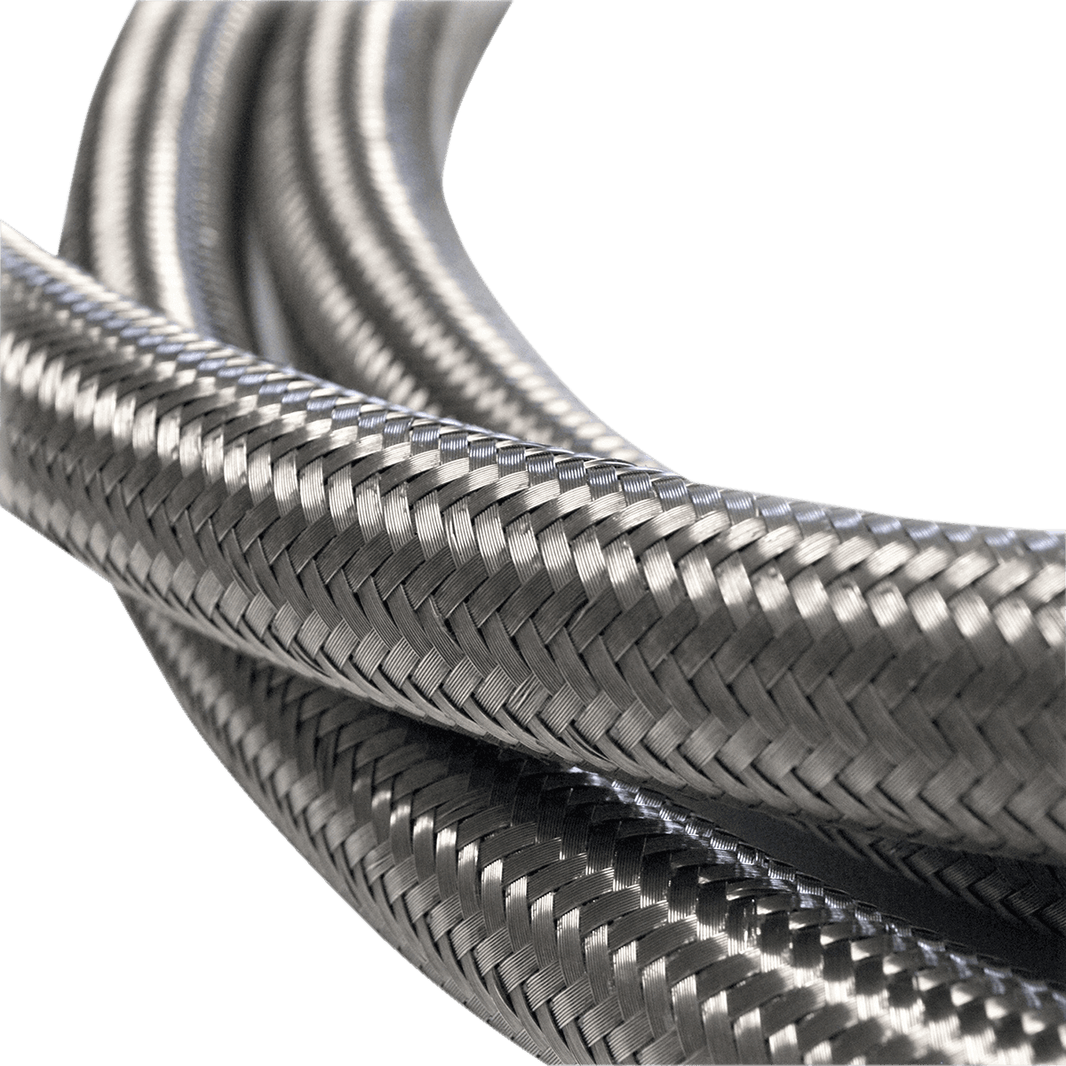 JAGG OIL COOLERS 0713-0242 Fiber Braided Hose - Stainless Steel - 10'