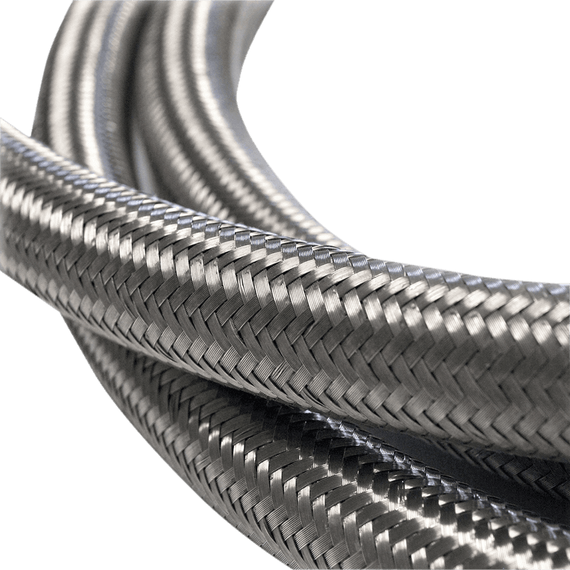 JAGG OIL COOLERS 0713-0242 Fiber Braided Hose - Stainless Steel - 10'