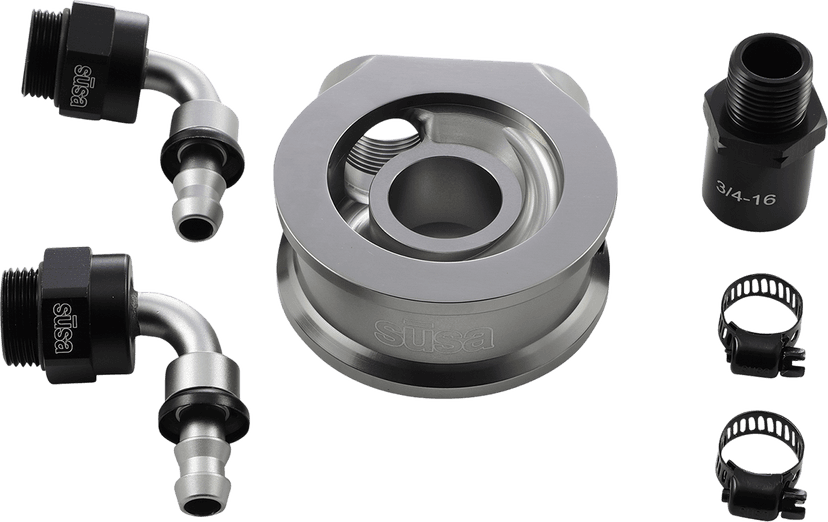 JAGG OIL COOLERS 0713-0253 Oil Filter Adapter - Big Twin/Sportster
