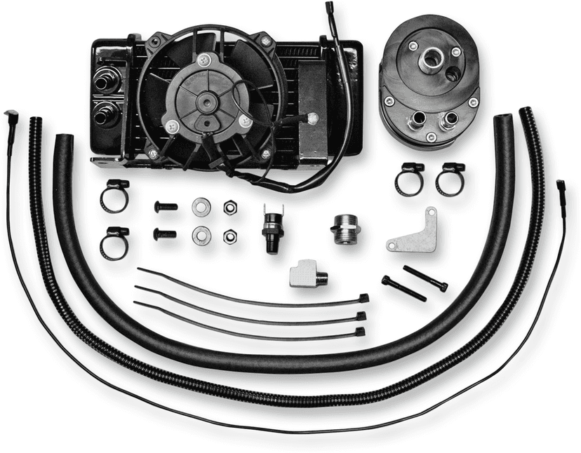 JAGG OIL COOLERS 0713-0279 Fan-Assisted Oil Cooler Kit - Low Mount Touring/Trike — image 1 of 3