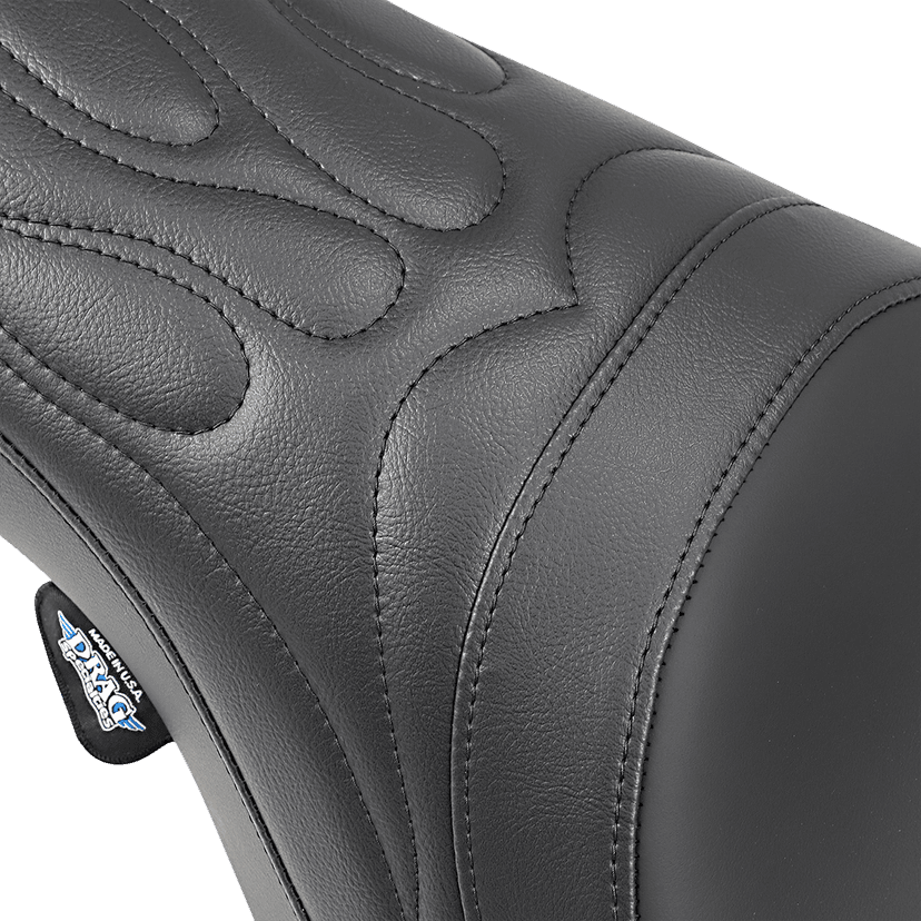 DRAG SPECIALTIES SEATS 0801-0213 Predator Seat - Flame Stitched - FLHR/FLHX '97-'07 — image 2 of 4