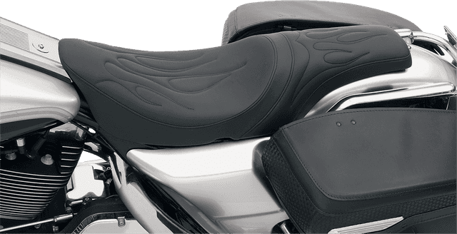 DRAG SPECIALTIES SEATS 0801-0213 Predator Seat - Flame Stitched - FLHR/FLHX '97-'07 — image 4 of 4