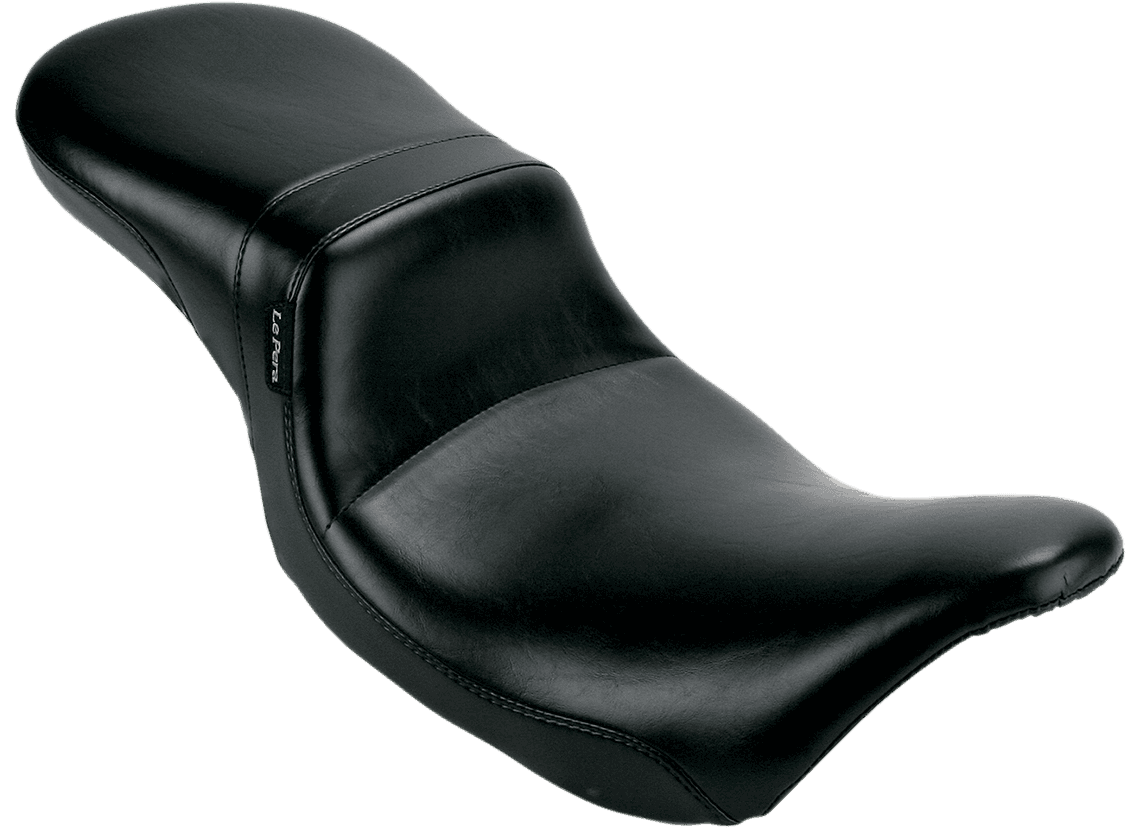 LE PERA 0801-0375 Daytona 2-Up Seat - Without Backrest - Smooth - Black - FL '08-'23