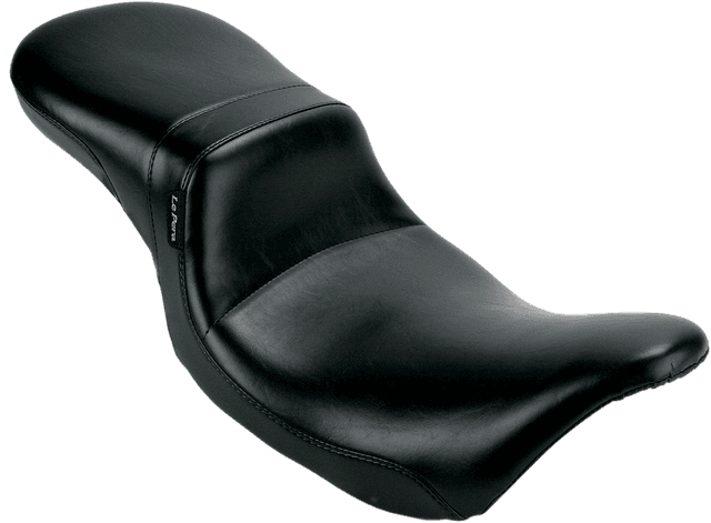 LE PERA 0801-0375 Daytona 2-Up Seat - Without Backrest - Smooth - Black - FL '08-'23 — image 1 of 2