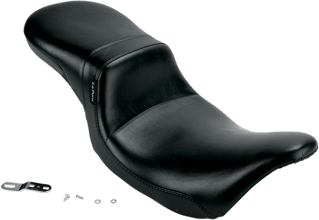 LE PERA 0801-0375 Daytona 2-Up Seat - Without Backrest - Smooth - Black - FL '08-'23 — image 2 of 2