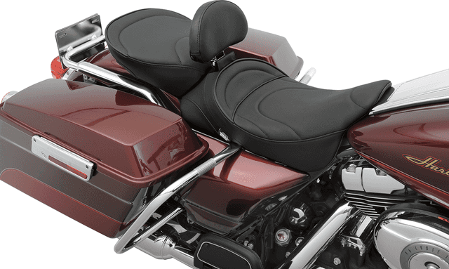 DRAG SPECIALTIES SEATS 0801-0467 Pillion Seat - Mild Stitched - Wide - FL '00-'22 — image 3 of 3