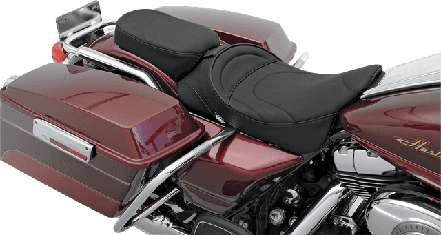 DRAG SPECIALTIES SEATS 0801-0469 Pillion Seat - Mild Stitched - Narrow - FL '00-'22 — image 2 of 3
