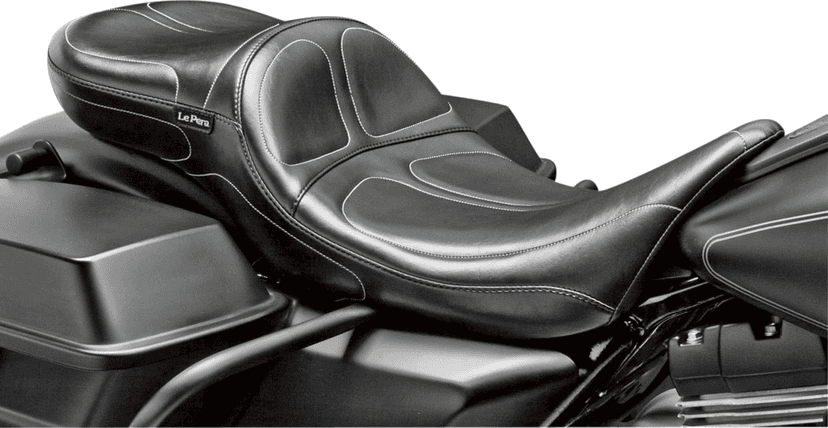 LE PERA 0801-0476 Maverick Daddy Long Legs Seat - Black - Stitched - FL '08-'23