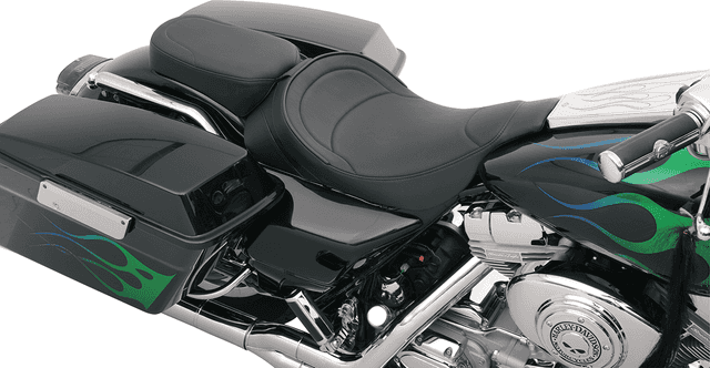 DRAG SPECIALTIES SEATS 0801-0491 Solo Seat - Mild Stitched - Driver Backrest - FLT '97-'07 — image 4 of 9