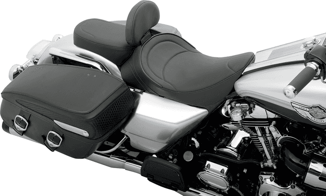 DRAG SPECIALTIES SEATS 0801-0493 Solo Seat - Mild Stitched - Driver Backrest Compatible - FLH '97-'07 — image 5 of 9
