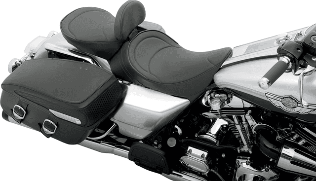 DRAG SPECIALTIES SEATS 0801-0493 Solo Seat - Mild Stitched - Driver Backrest Compatible - FLH '97-'07 — image 7 of 9