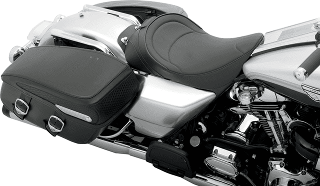 DRAG SPECIALTIES SEATS 0801-0493 Solo Seat - Mild Stitched - Driver Backrest Compatible - FLH '97-'07 — image 8 of 9