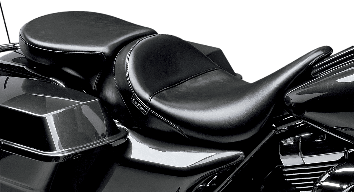 LE PERA 0801-0586 Aviator Pillion Pad - Wide - Smooth - Black - FL '08-'23