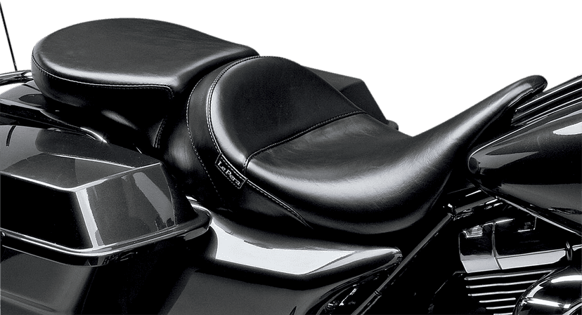 LE PERA 0801-0586 Aviator Pillion Pad - Wide - Smooth - Black - FL '08-'23
