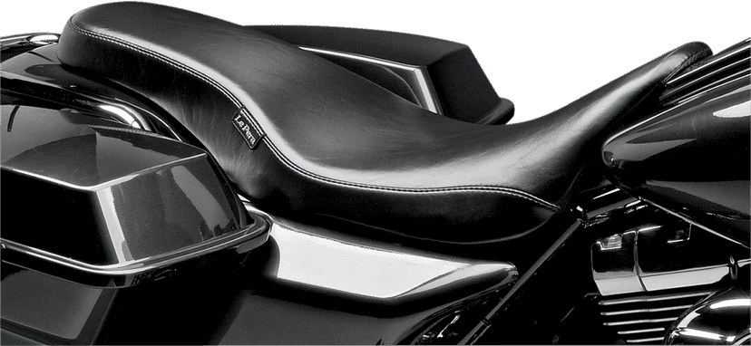 LE PERA 0801-0587 Cobra Full-Length Seat - Smooth - Black - FL '08-'24