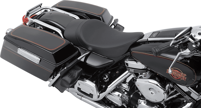 DRAG SPECIALTIES SEATS 0801-0730 Low Profile Solo Seat - Forward - Smooth - FLHR '97-'07 — image 3 of 4