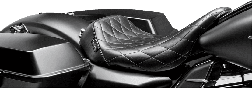 LE PERA 0801-0809 Bare Bones Solo Seat - Diamond Stitch - Black - FL '08-'23