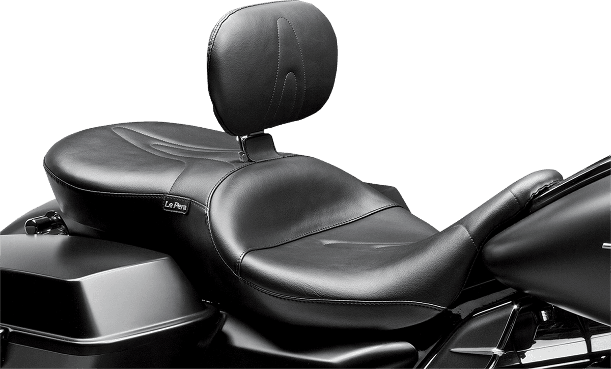 LE PERA 0801-0846 RT66 Seat - With Backrest - Stitched - Black - FL '08-'23