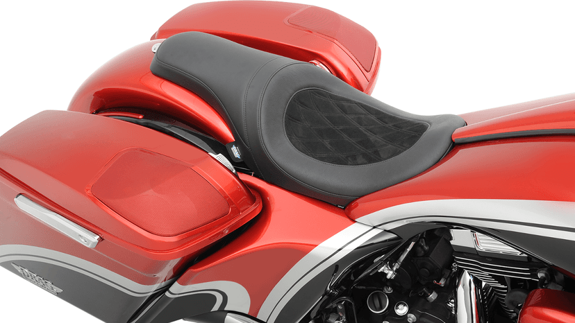 DRAG SPECIALTIES SEATS 0801-0975 Predator Seat - Diamond - Yaffe Razor Gas Tank - FL '10-'23 — image 3 of 4