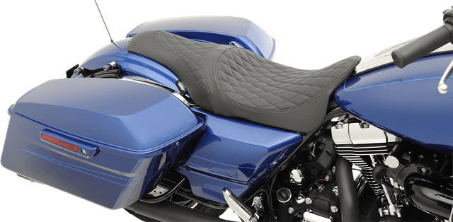 DRAG SPECIALTIES SEATS 0801-1003 Caballero Seat - Solar Reflective Leather - Diamond Stitch - FL '08-'23 — image 3 of 3