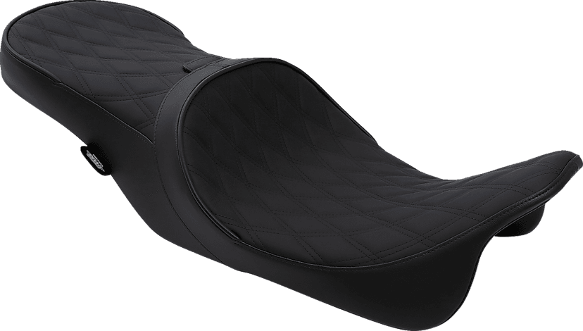 DRAG SPECIALTIES SEATS 0801-1008 Low Touring Seat - Solar Reflective - Double Diamond - with Backrest Receiver - FL '08-'23 — image 1 of 5