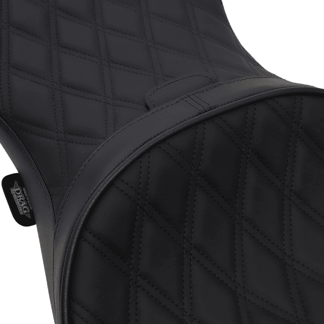 DRAG SPECIALTIES SEATS 0801-1008 Low Touring Seat - Solar Reflective - Double Diamond - with Backrest Receiver - FL '08-'23 — image 2 of 5