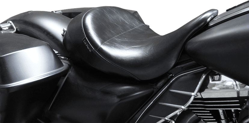 LE PERA 0801-1015 Aviator Up Front Solo Seat - Smooth - Black - FL '08-'24