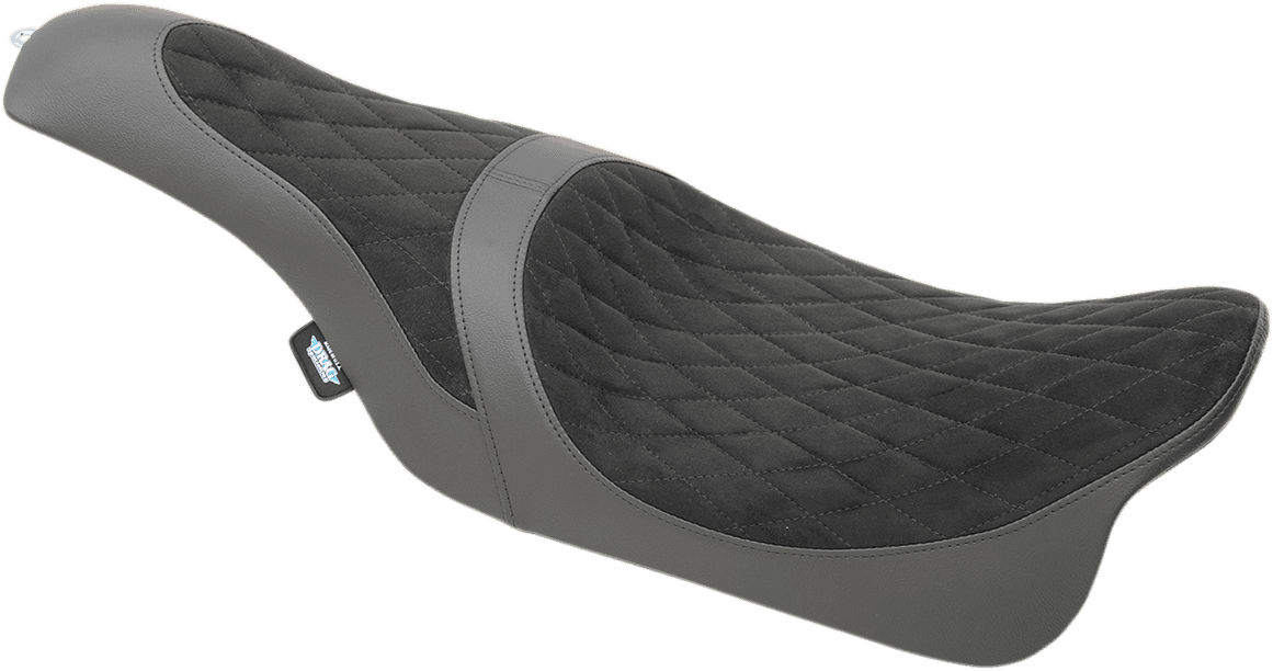 DRAG SPECIALTIES SEATS 0801-1038 Caballero Seat - Faux Suede - Diamond Stitch - FL '08-'23