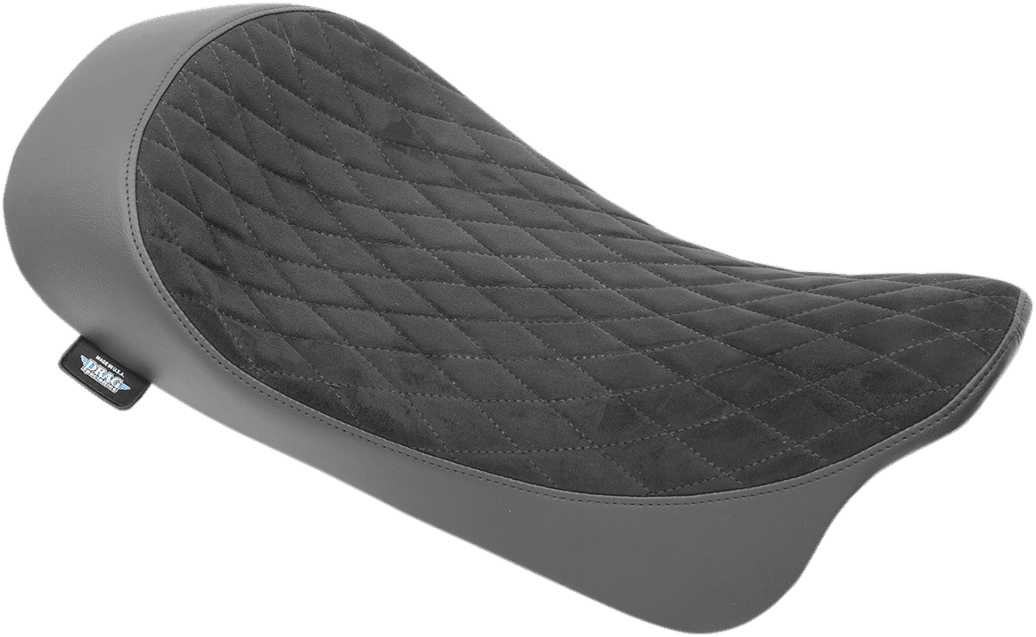 DRAG SPECIALTIES SEATS 0801-1039 Solo Seat - Faux Suede - Diamond - FL '08-'23