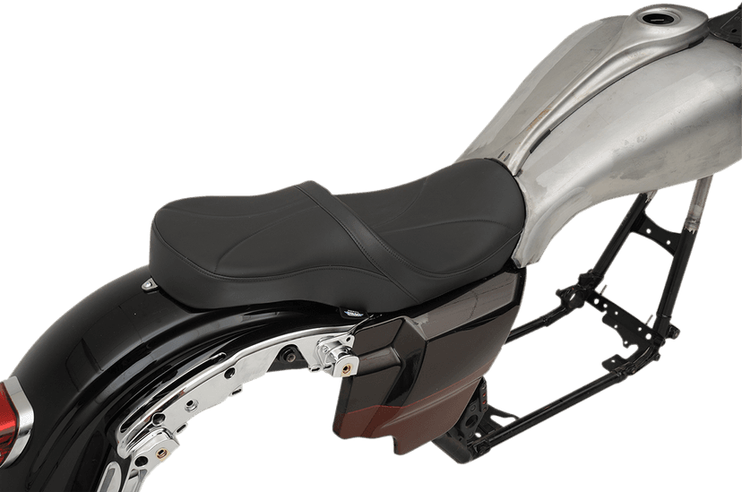 DRAG SPECIALTIES SEATS 0801-1069 Low Touring Seat - Solar Reflective - Mild Stitched - Yaffe Tanks - FL '08-'23 — image 4 of 6