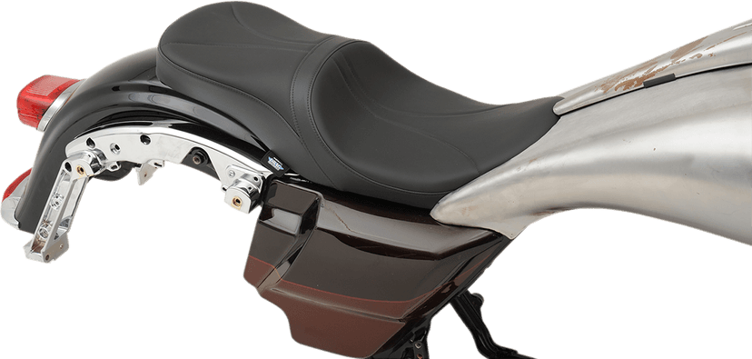 DRAG SPECIALTIES SEATS 0801-1075 Low Touring Seat - Solar Reflective - Mild Stitched - Razorback Tanks - FL '08-'23 — image 6 of 7