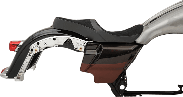 DRAG SPECIALTIES SEATS 0801-1078 Low Touring Seat - Vinyl/Faux Suede - Diamond - Ness Winged Tanks - FL '08-'23 — image 6 of 6