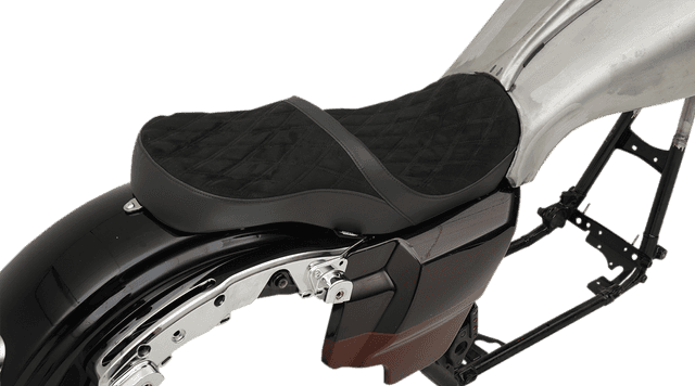 DRAG SPECIALTIES SEATS 0801-1078 Low Touring Seat - Vinyl/Faux Suede - Diamond - Ness Winged Tanks - FL '08-'23 — image 4 of 6