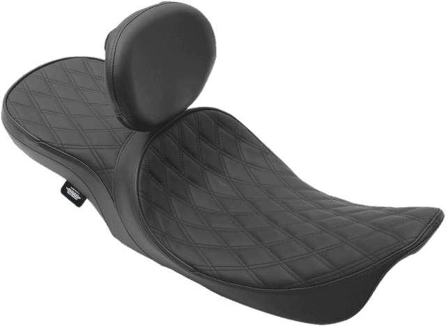 DRAG SPECIALTIES SEATS 0801-1104 Low Touring Seat - Solar Reflective - Diamond - with Backrest Receiver - FL '99-'07 — image 2 of 3
