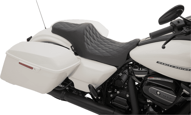DRAG SPECIALTIES SEATS 0801-1114 Predator III Seat - Double Diamond - Black Stitiched - FL '08-'23 — image 2 of 2