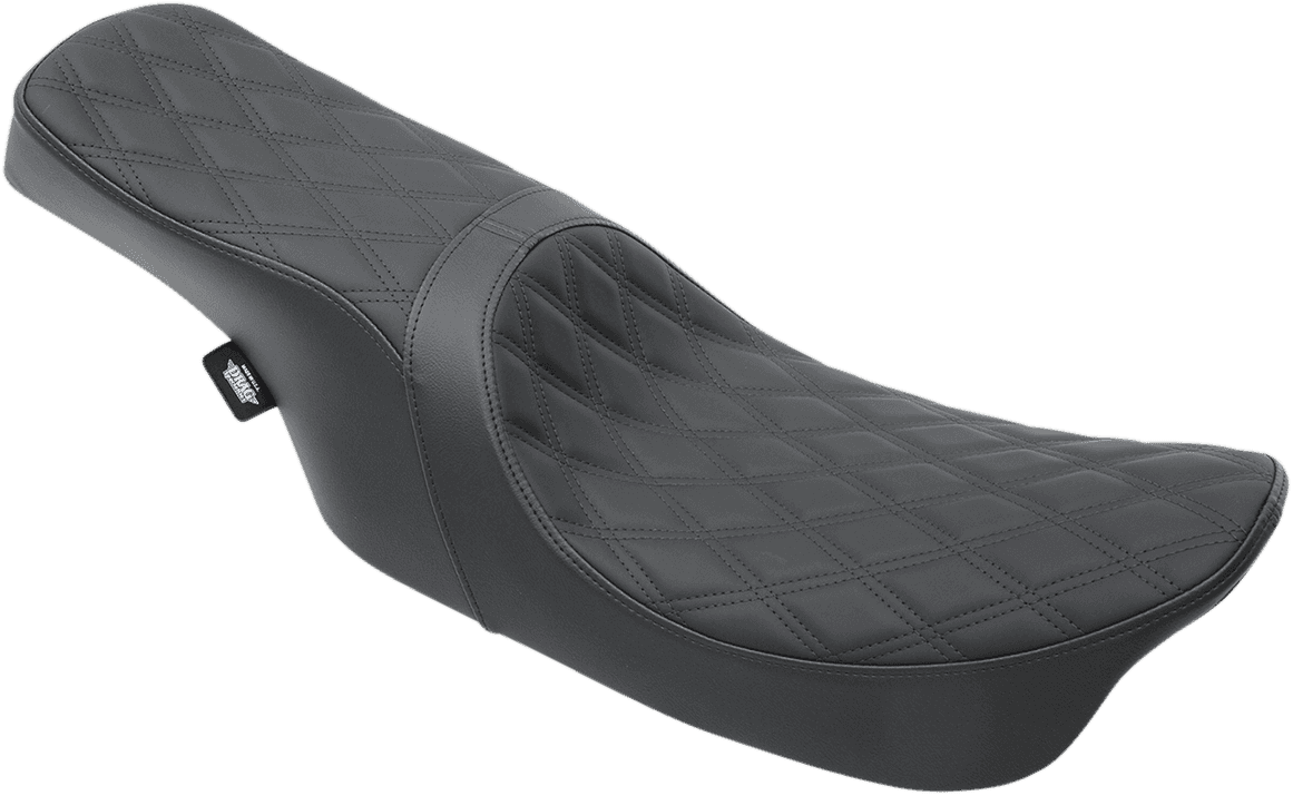 DRAG SPECIALTIES SEATS 0801-1154 Predator 2-Up Seat - Double Diamond - Black Stitching - FL '99-'07