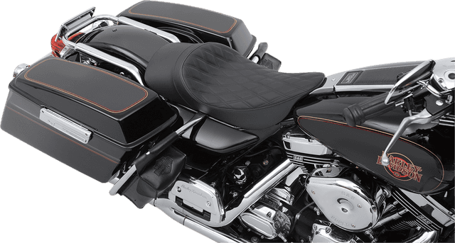 DRAG SPECIALTIES SEATS 0801-1159 Low Profile Solo Seat - Forward - Double Diamond - FL '99-'07 — image 3 of 3